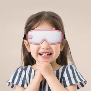 子ども用 アイマッサージャー E13C｜温熱＋振動＋音楽で目元ケア【タイマー・リモコン付き】